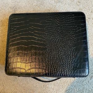 Black Croc Travel Case